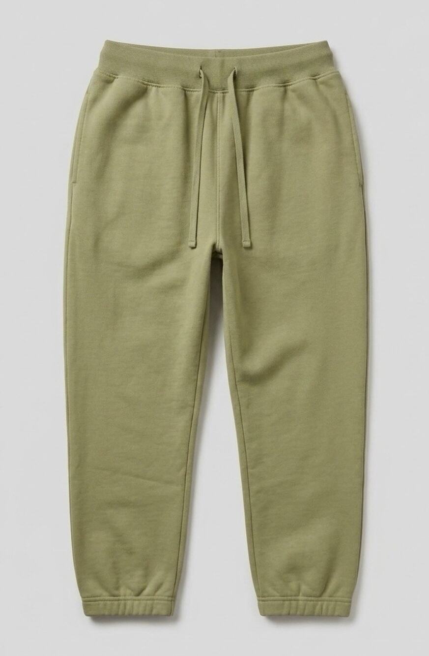 La Detresse Olive Sage Fleece Joggers Sweatpants Ribbed Cuff USA NWT Size XS JB3